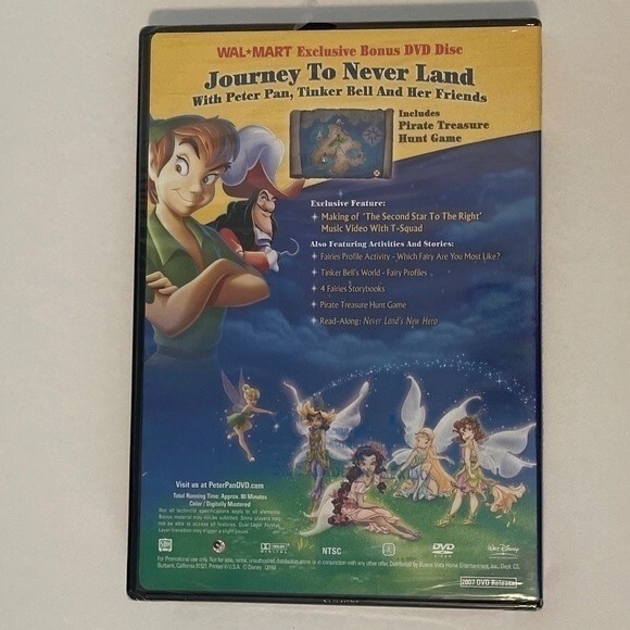Walt Disney's Peter Pan: Journey to NeverLand Bonus DVD Tinker Bell Fairies NEW - Picture 2 of 3